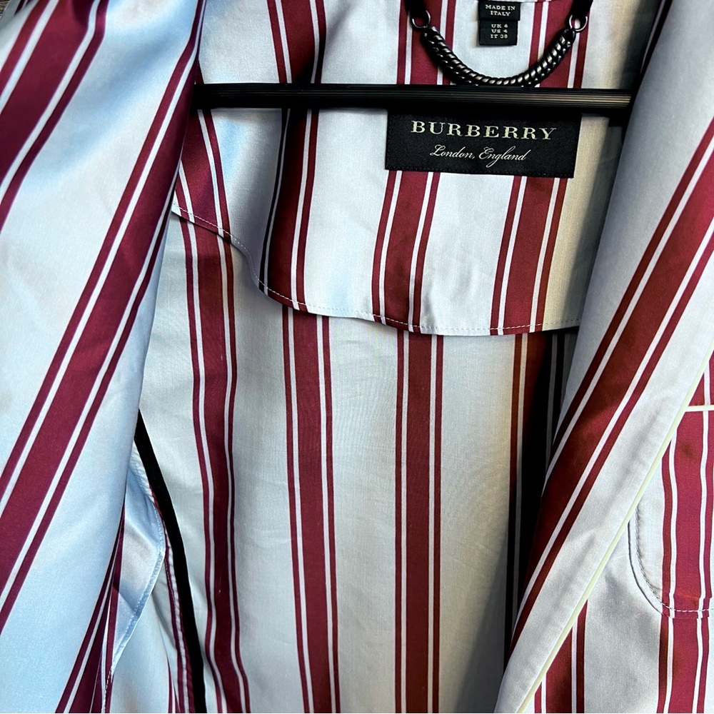BURBERRY Relaxed Fit Striped Silk & Cotton Blazer, Runway (Fall 2016) 💯Authentic - Picture 9 of 16